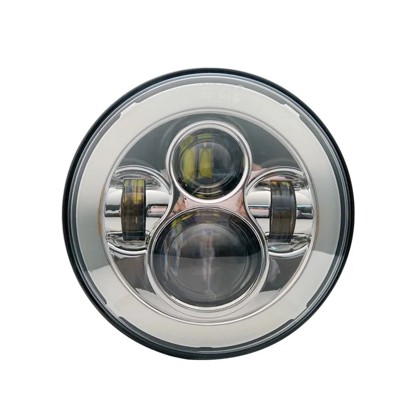 Motorcycle 7 inch Moto LED Headlight with 4-1/2" 4.5inch LED Auxiliary Fog Passing Light Lamp for Harley Touring Electra Glide