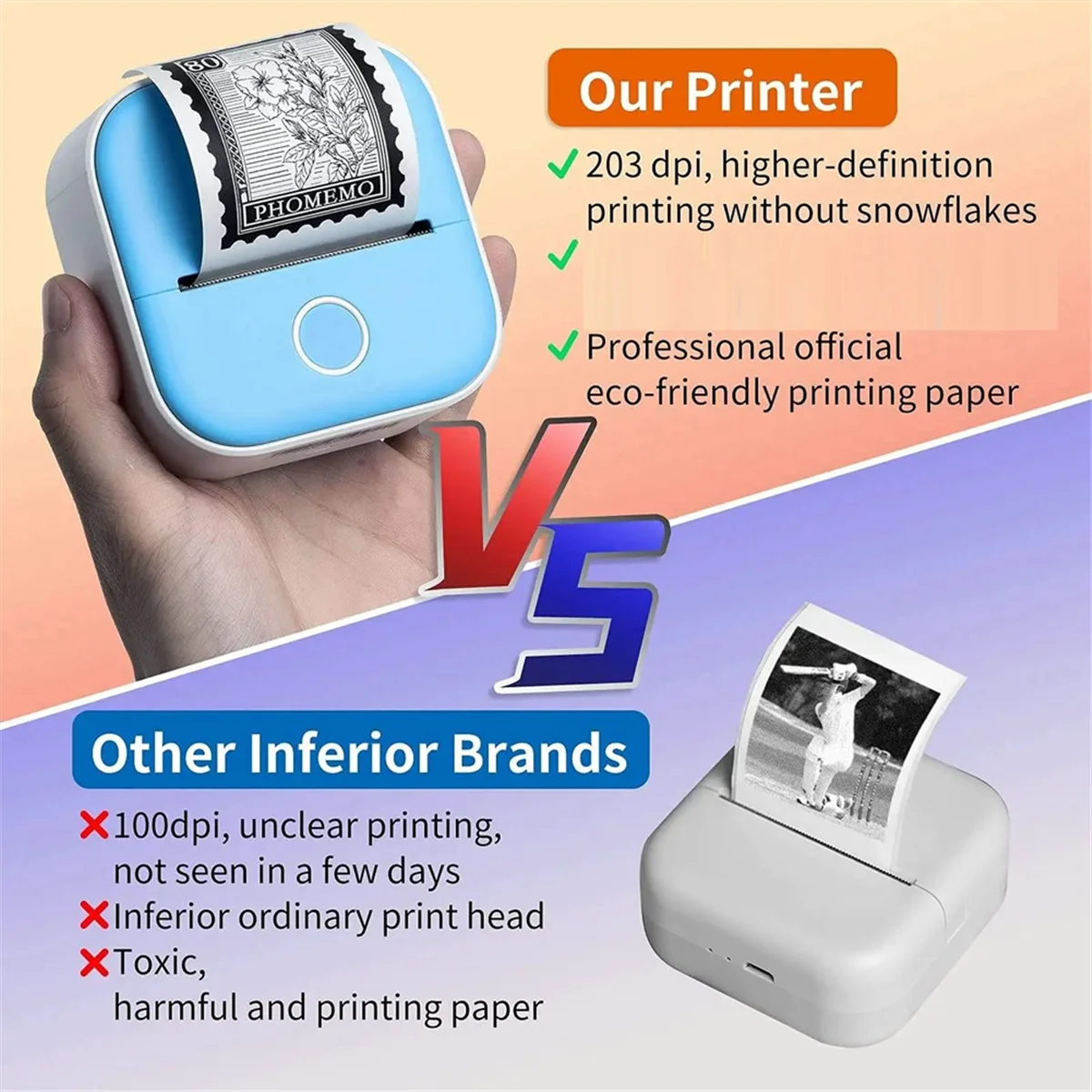 A14M Portable Mini Thermal Label Printer Home Photo Printer Student Wrong Question Printer Mini Label Printer Price Tag,B